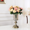 Decoration Glass Vase Home Decor Classical European Bronze Crystal Table Metal Flower Rose Vase for Home Weddings