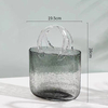 Nordic Net Red Envelope Bag Glass Vase Hand-carried Basket Decoration Creative Water Raised Flower Arrangement Decorative Vases