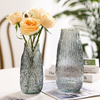 Hydroponics Rich Bamboo Lily Rose Vertical Ribbed Vase