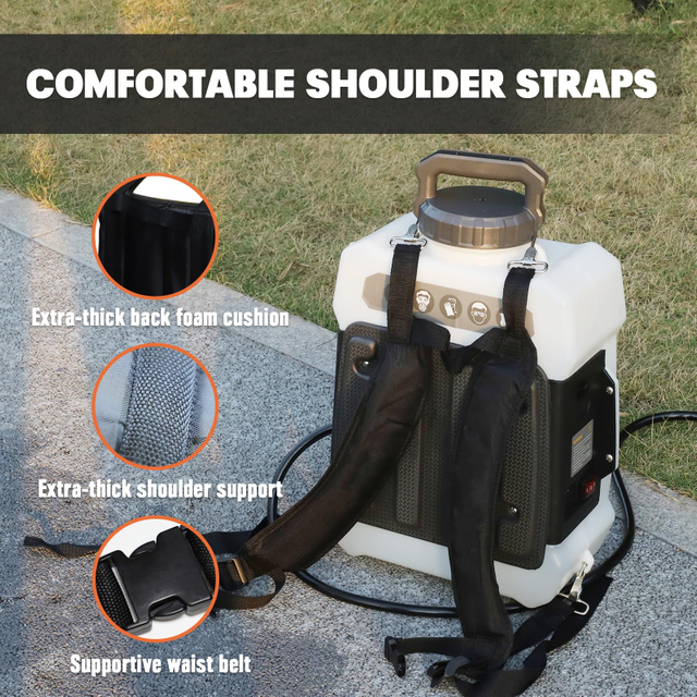 3Gallon Lawn Garden Sprayer Compatible Backpack Pump Sprayer with 20V Battery for Spraying Plants Watering Weeds Cleaning