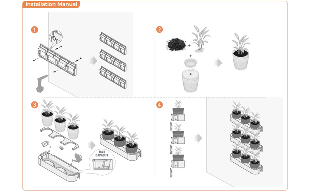 Vertical Planter Wall Indoor Hydroponic Garden Stackable Color Wall Expandable Vertical Flower Pot