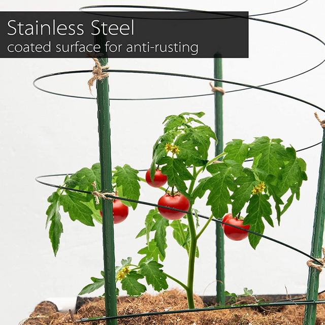 Metal Tomato Vine Bracket Spiral Plant Stand Stake Supporter GT25326