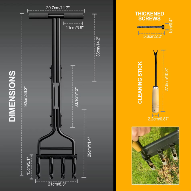 T-Handle Heavy Duty Lawn Core Aerator