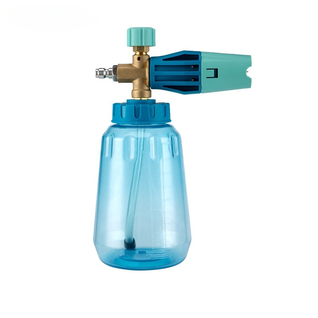 Blue Transparent Bottle Snow Foam Lance With 1/4