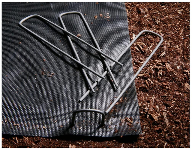 6'' Landscape Staple Garden Stake Galvanized Garden Pegs Garden U Pin