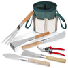 7 Piece Stainless Steel Heavy Duty Wood Handle Gardening Tools Set