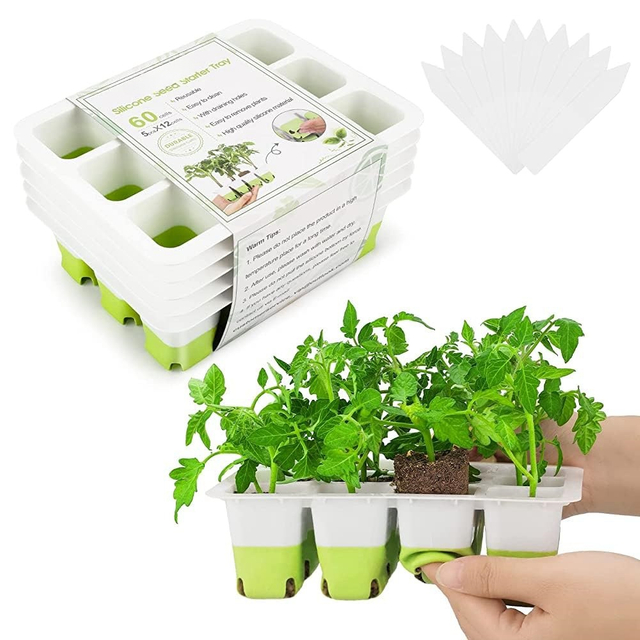 6pc Gardening Plant Germination Trays Reusable Seed Starter Kit