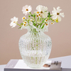 Ins Style Luminous Vase Light Luxury Creative Transparent Wave Mouth Flower Arrangement Decoration Hydroponic Water Flowers Vase