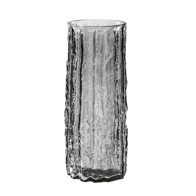 Glacier water ripple glass vase