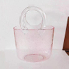 Nordic Net Red Envelope Bag Glass Vase Hand-carried Basket Decoration Creative Water Raised Flower Arrangement Decorative Vases