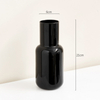 Modern Simple Black Glass Vase Medieval High Sense Household Vase Small Ornaments Vases