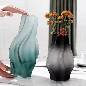 Small Cyclone Imitated Porcelain Glass Vase Frosted New Net Red Flower Hydroponic Rose Table Flower Vase