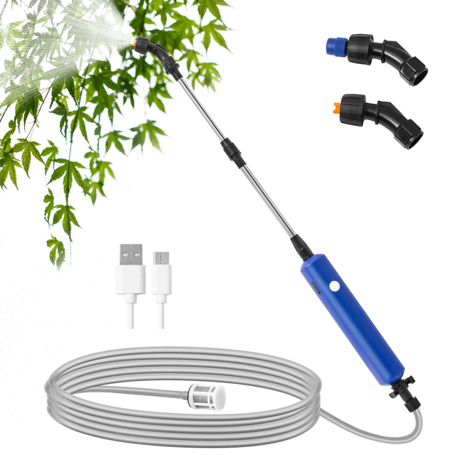 Portable Battery Powered Watering Wand Rechargeable Plant Spray Mister with Telescopic Wand