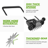 22.5-Inch Lawn Aerator with Weight Bag Heavy Duty Push Spike Aerator with 4 Wheels