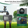 New Smart Irrigation Timer, Dual Outlet Water Valve, Automatic Garden Watering Controller for Outdoor Yard