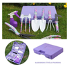 10pcs Purple Flower Print Rubber Boxes Garden Tool Bags Gifts Sets