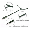 Green Plastic Half Round T-shaped Flower Vine Support Ring Cage Stake