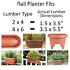 Railing Planter with Drainage Holes GT14127
