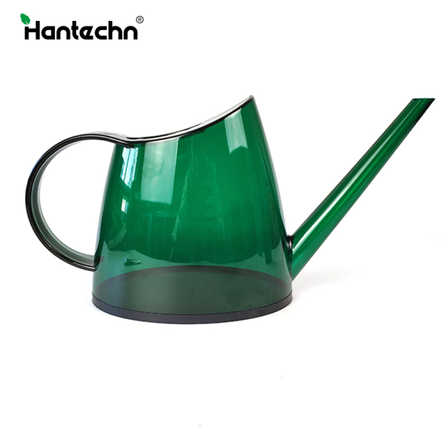 Indoor 1.4L Plastic Transparent Green Modern Long Spout Watering Can