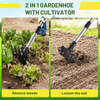 2-in-1 Heavy-Duty Garden Hoe with 5-Tine Rake