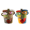 Abstract Human Face Multi-color Flower Pot
