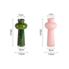 Pink And Green Tower-shaped Glass Vase
