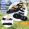 Double Layer with Spiked Bottom and Spring Base Lawn Aerator Shoes