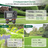 New Smart Irrigation Timer, Dual Outlet Water Valve, Automatic Garden Watering Controller for Outdoor Yard