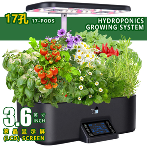 Hydroponics Growing System Kit Indoor Herb Garden with Grow Light 12 Pods
