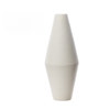White Ceramic Ribbed Vase