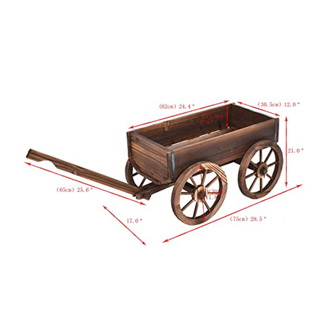 Wood Wagon Planter GT14579