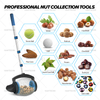 Nut Gatherer Walnut Picker Upper Roller Side Opening Dump Adjustable Telescopic Rod with Storage Bag