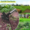 2-in-1 Heavy-Duty Garden Hoe with 5-Tine Rake