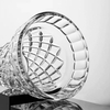 Decorations Transparent Embossed High Foot Glass Vase Decorations