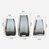 Tall Reversible Smoky Gray Crystal Vase