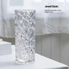 Ribbed Vase Hurricane Floating Candle Holder Decorative clear Flower Vases