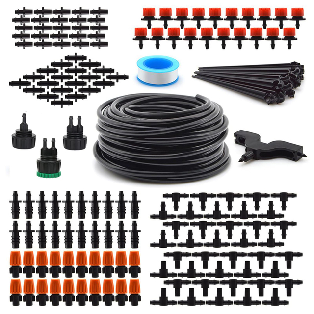 50FT Garden 1/4" Tubing Automatic Watering System Drip Irrigation Kit