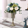 Decoration Glass Vase Home Decor Classical European Bronze Crystal Table Metal Flower Rose Vase for Home Weddings