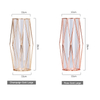 Modern Rose Gold Frame Cylinder Clear Vase Planter Flower Holder Decorations Glass Vases for Wedding Living Room