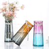 Glass Vase Creative Nordic Colored Glass Vase Transparent Hydroponic Flower Vases Decorated with Green Plants