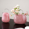 Net Red Creative Tote Bag Glass Vase Fish tank Living Room Flower Basket Nordic Ins Decoration Vase