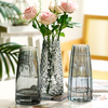Ins Style Ice Pattern Vase Living Room Bedroom Decoration Vase Flowers Hydroponic Plants clear Glass Bottle