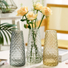 Ins Style Ice Pattern Vase Living Room Bedroom Decoration Vase Flowers Hydroponic Plants clear Glass Bottle