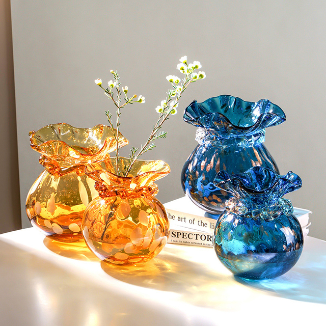 Glass Vase Simple Creative Water Raised Flowers Rose Tulip Home Decoration Living Room Tabletop Vase Decoration