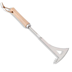13.4" Stainless Steel Crevice Weeding Tool with Wood Handle