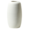 White Ceramic Ribbed Vase