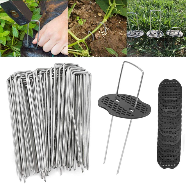 Heavy-Duty Garden Anchoring Landscape Fabric Securing Stakes Staples