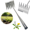 6 Teeth Dual Head Stainless Steel Hand Garden Weeding Rake