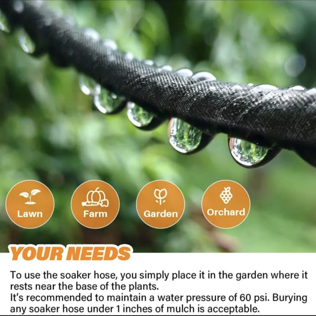 25 50 75 100ft Irrigation Hose Flat Seepage Pipe Flat Water Hose