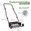 18-Inch Push Spike Aerator Heavy Duty Rolling Lawn Aerator